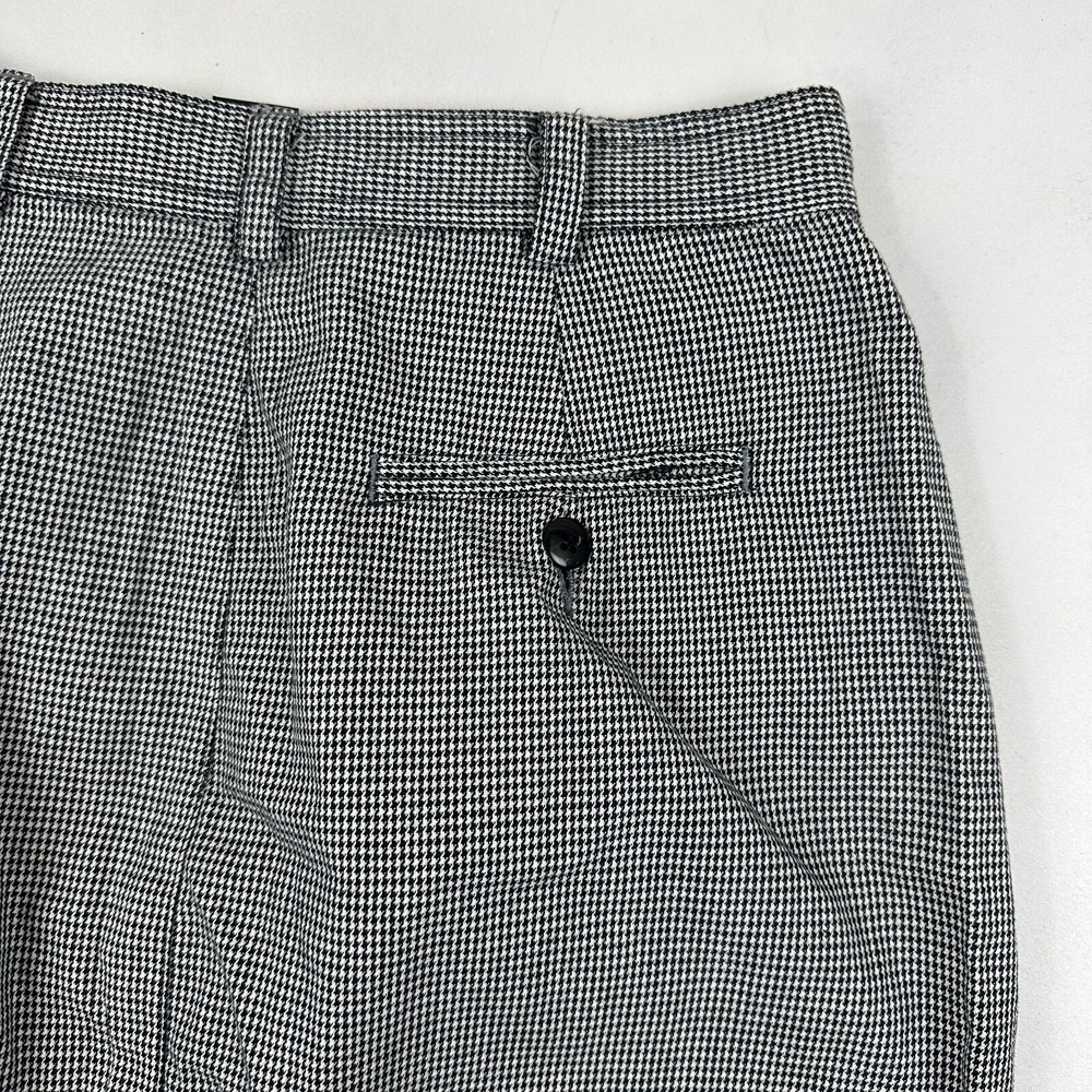 VTG Liz Sport Black White Houndstooth High Waist Pencil Skirt 100% Cotton Sz 10 - Picture 11 of 11